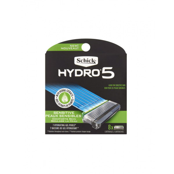 Сменные лезвия Schick Hydro 5_Sensitive (8 сменных кассет)